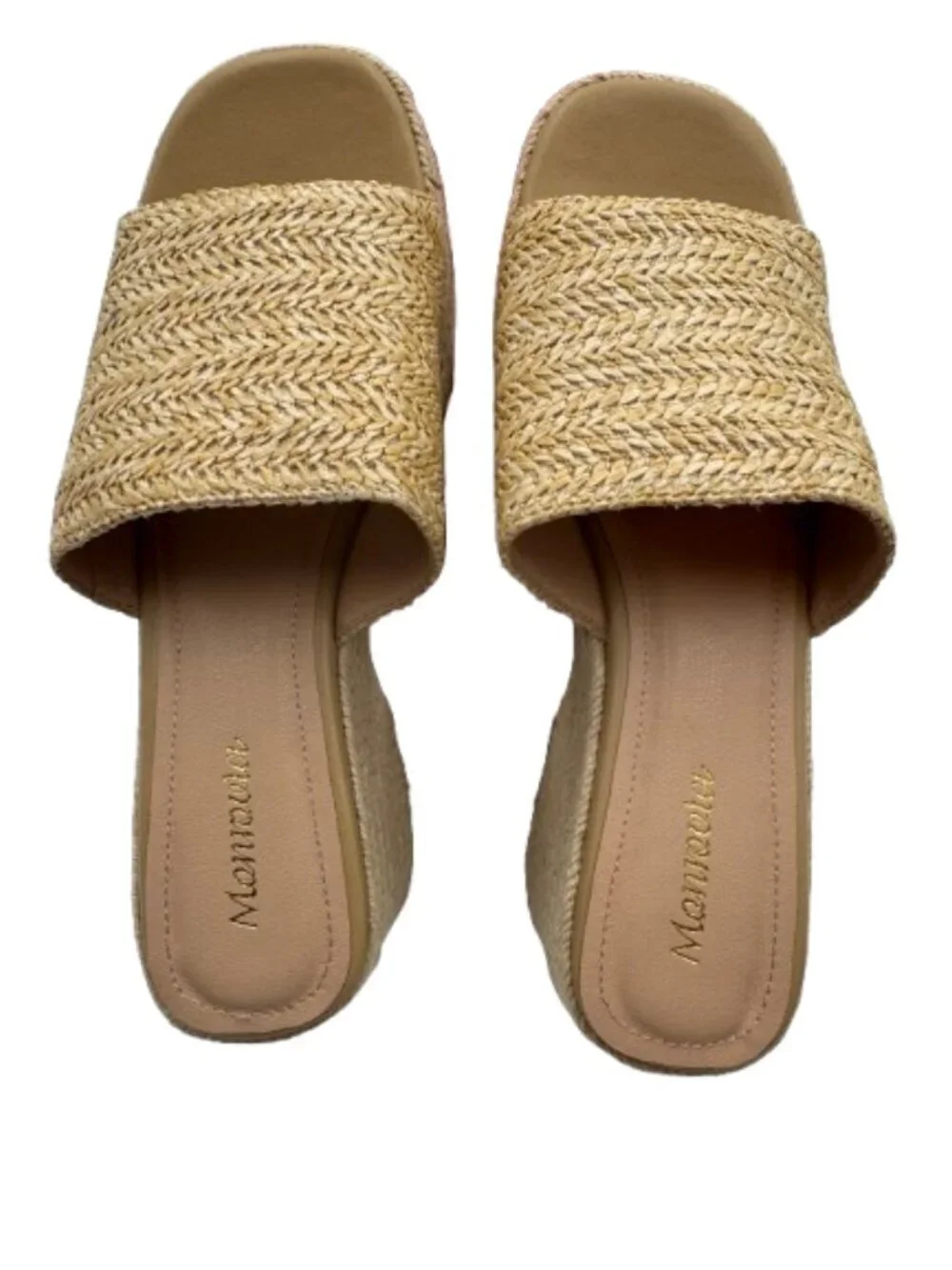 Monrovia Women's Bohemian by Espadrilles Apricot Platform Sandals Size 8